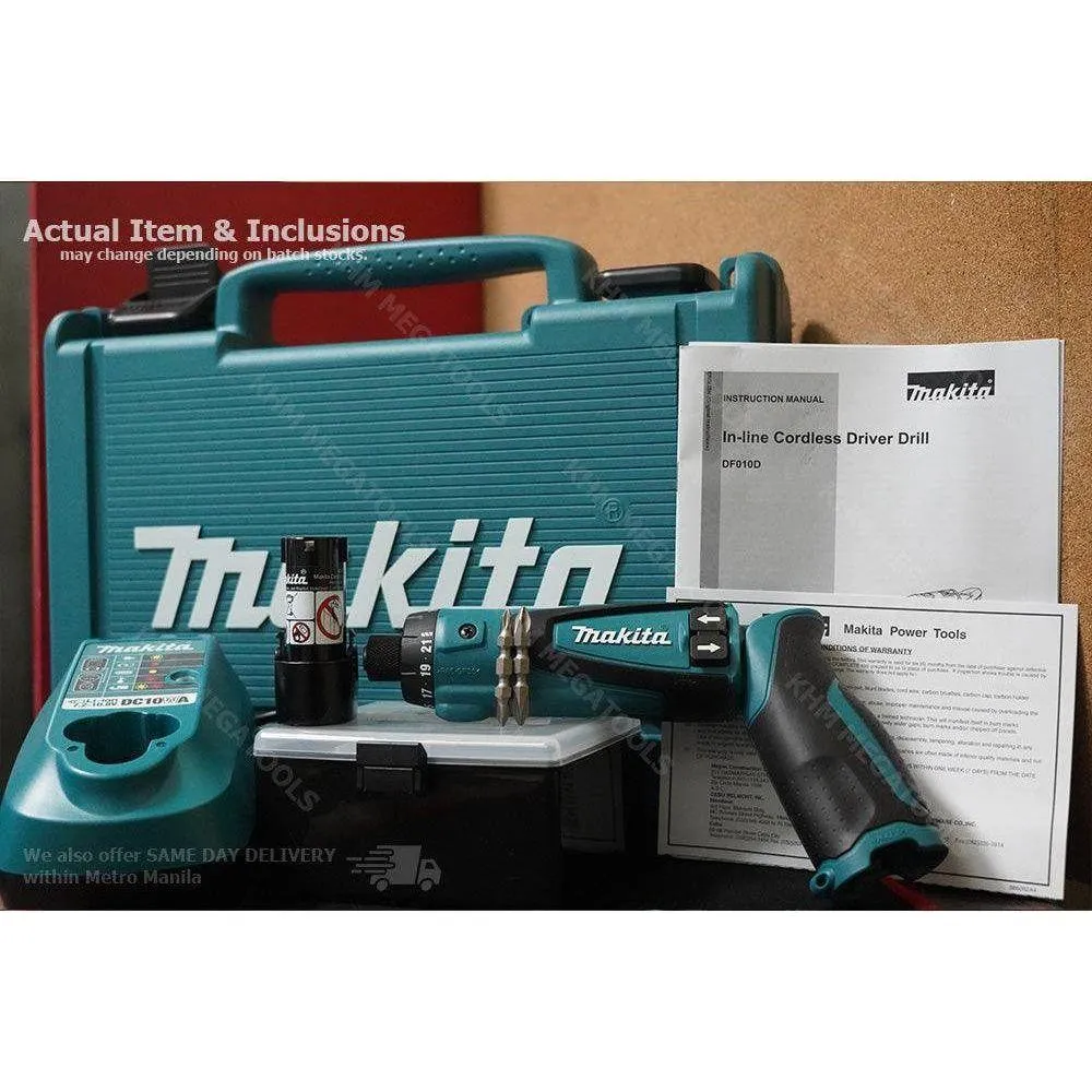 Makita DF010DS 7.2V Cordless Screwdriver 5.6Nm