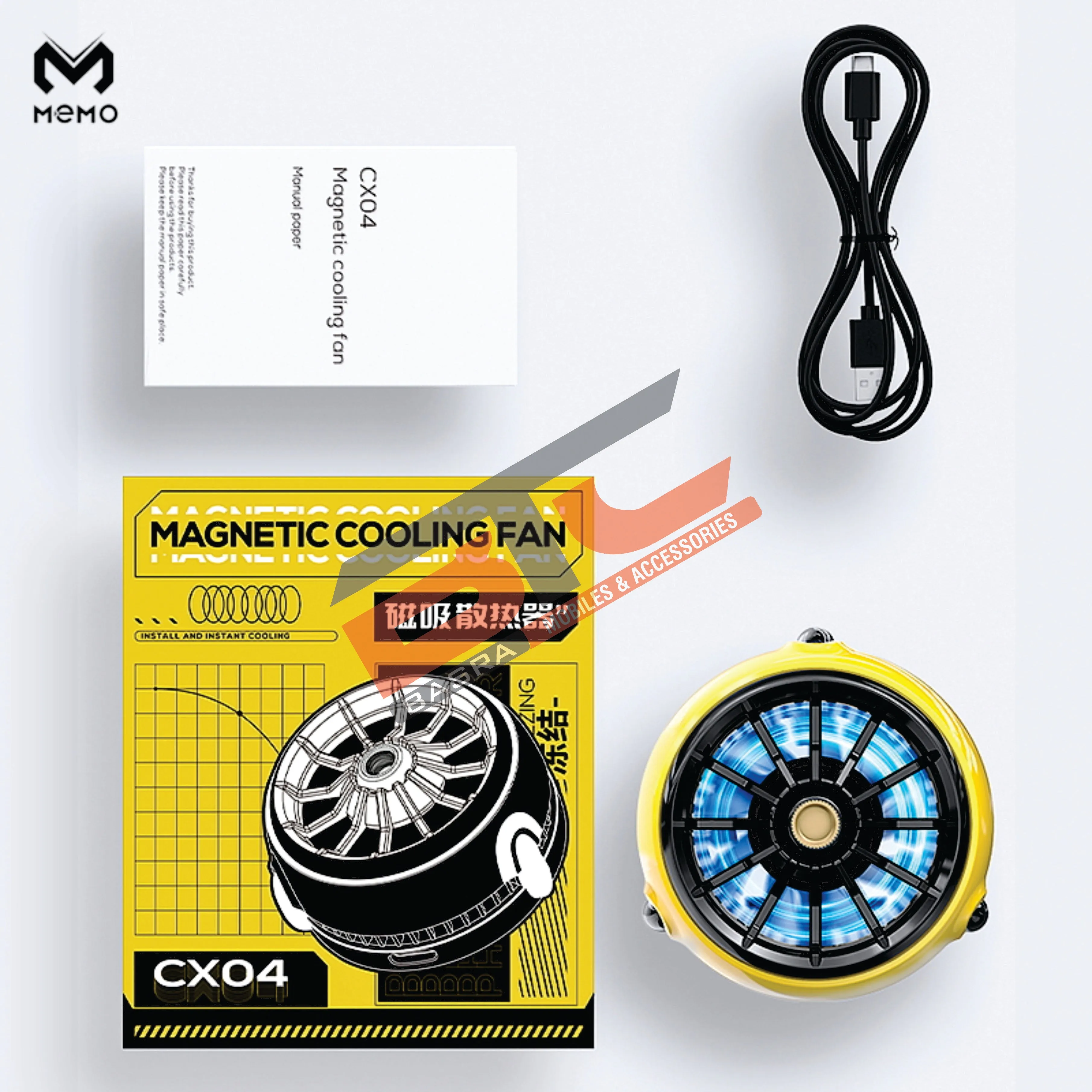 MEMO CX04 Magnetic Cooling Fan Phone Radiator Phone Cooling Fan Case