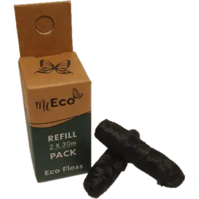 MiEco Bamboo Charcoal Dental Floss Refills - 2 pack