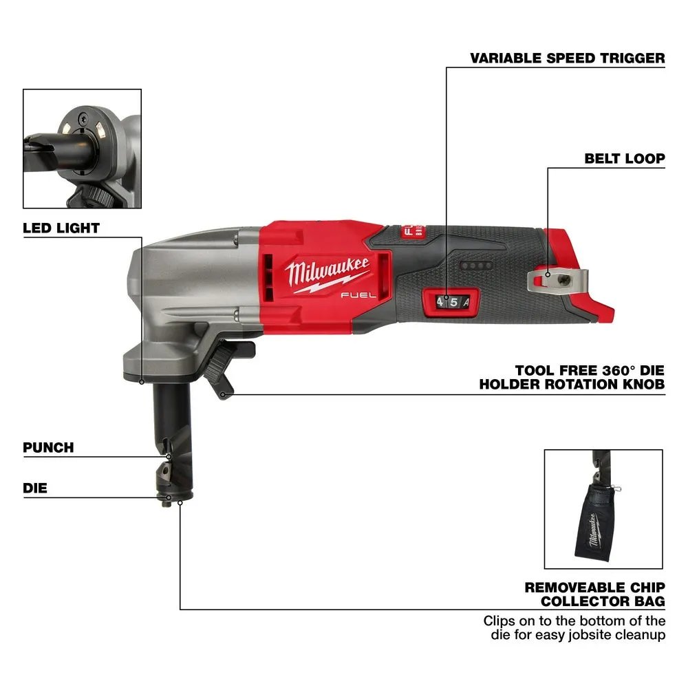 Milwaukee 2476-20x2BSK M12 FUEL 12V 16 Gauge Speed Nibbler w/ Starter Kit