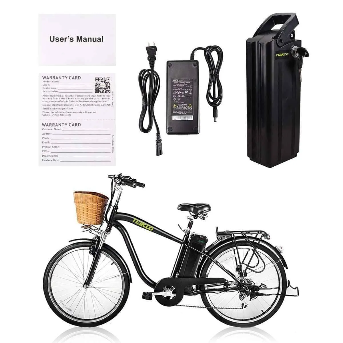 Nakto Camel Men's 36V 26" Electric City Bicycle