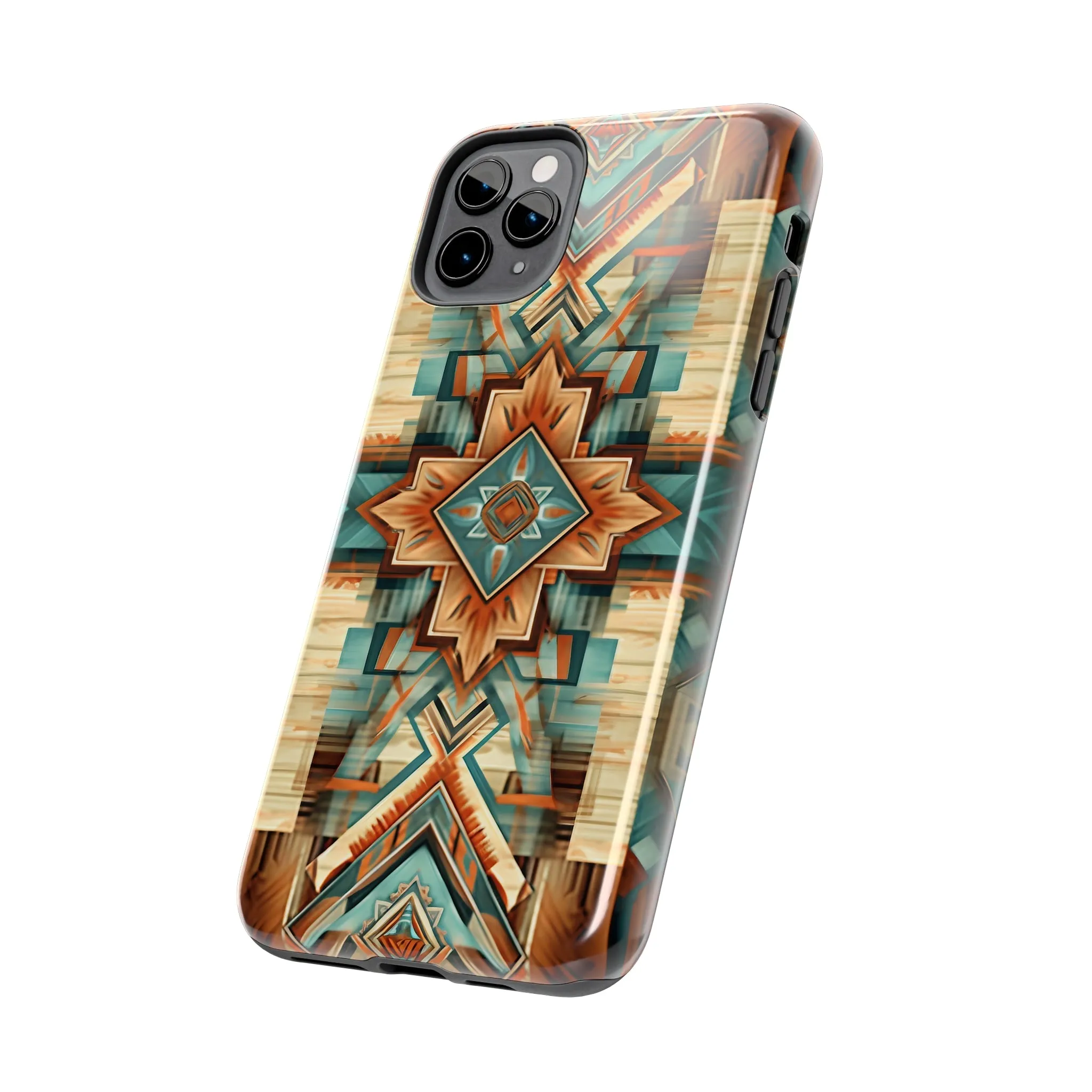 Native American Pattern Design Tough Phone Case compatible with a large variety of iPhone models, Gift, Phone Case