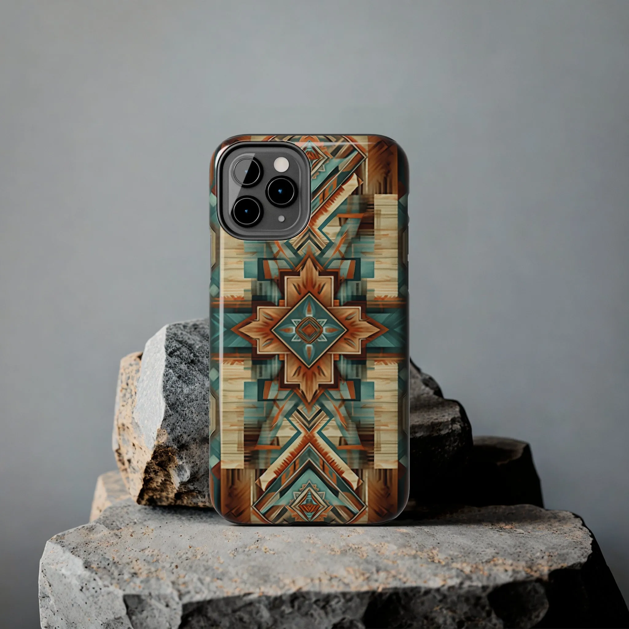 Native American Pattern Design Tough Phone Case compatible with a large variety of iPhone models, Gift, Phone Case