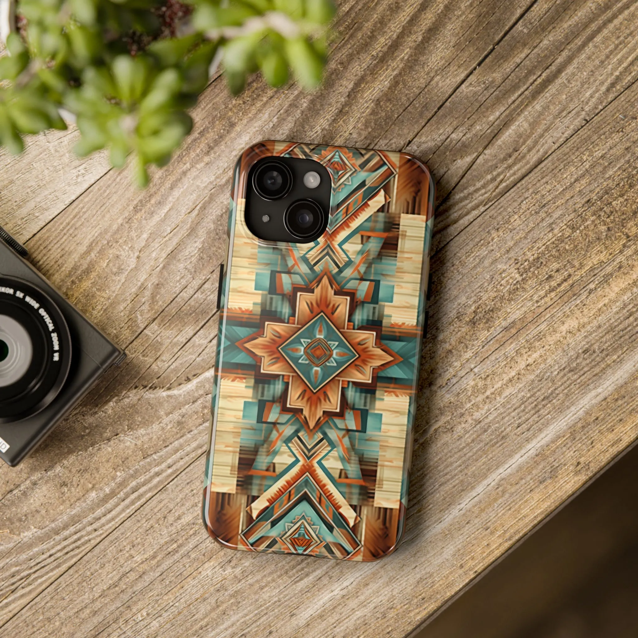 Native American Pattern Design Tough Phone Case compatible with a large variety of iPhone models, Gift, Phone Case