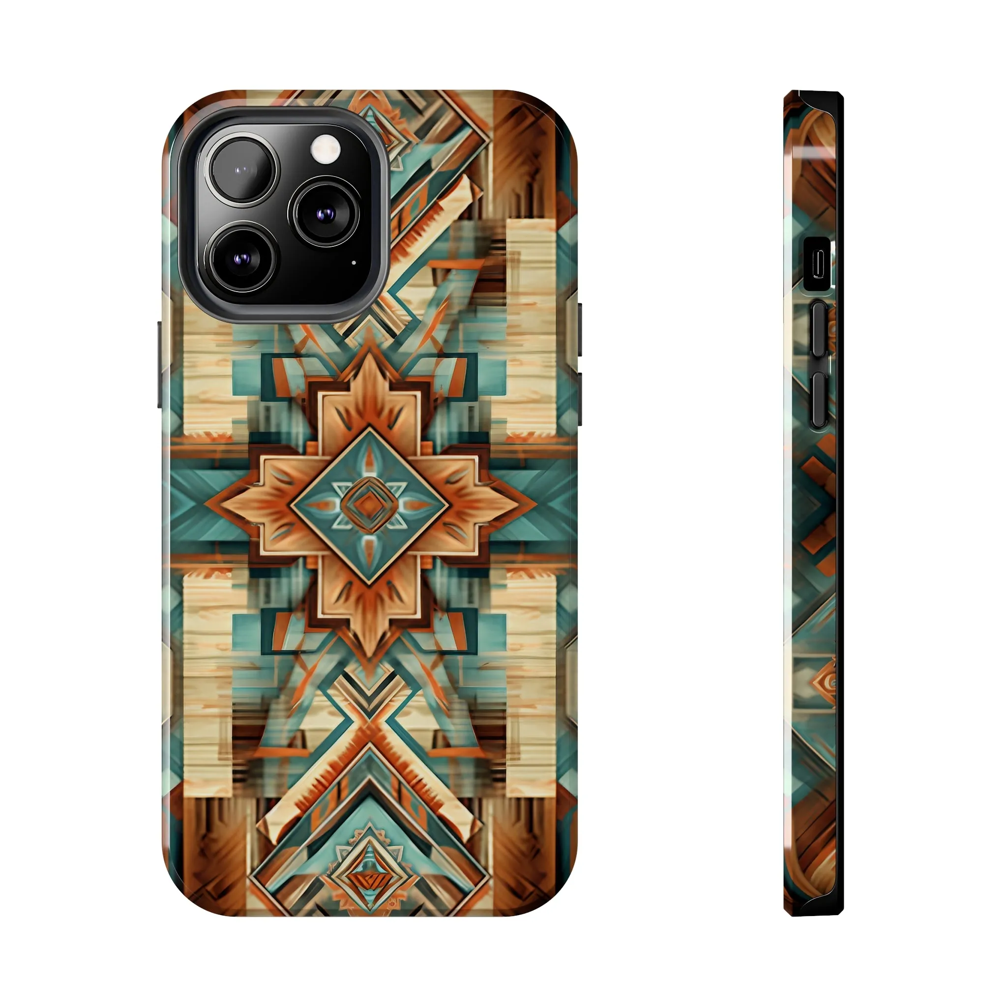 Native American Pattern Design Tough Phone Case compatible with a large variety of iPhone models, Gift, Phone Case