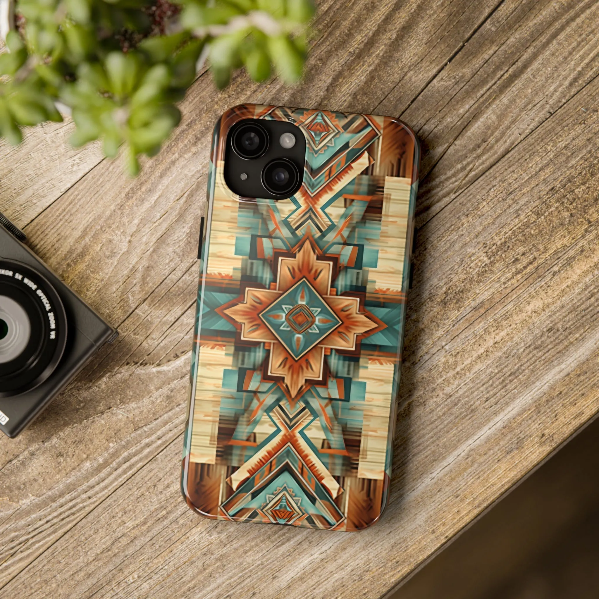 Native American Pattern Design Tough Phone Case compatible with a large variety of iPhone models, Gift, Phone Case