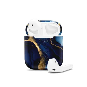 Navy Marble Abstract Texture Gold Dust AirPods Case AirPods Pro AirPods Pro 2 AirPods 3 AirPods 2 Glossy 2367