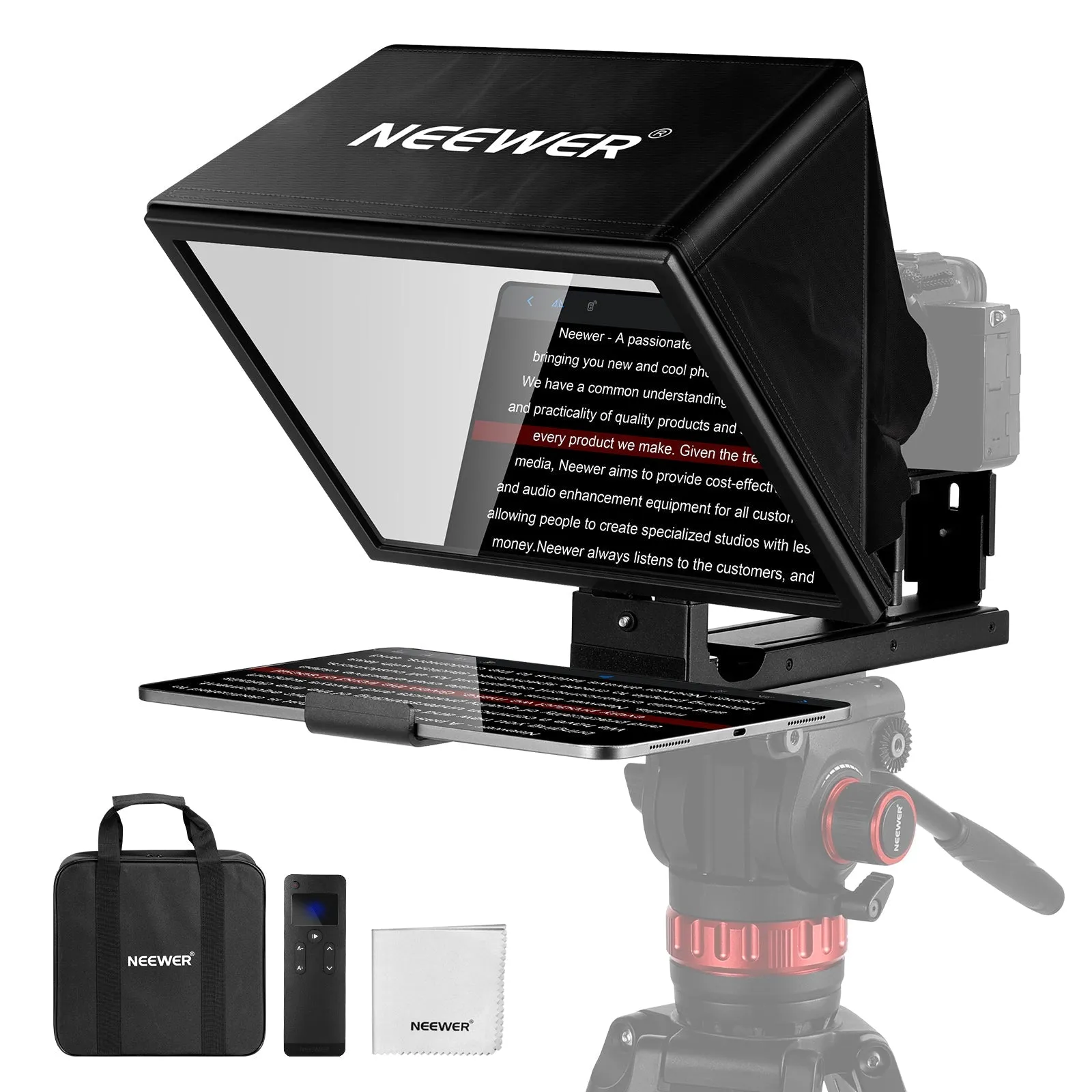 NEEWER Basics X12B Aluminum Alloy Liftable Teleprompter