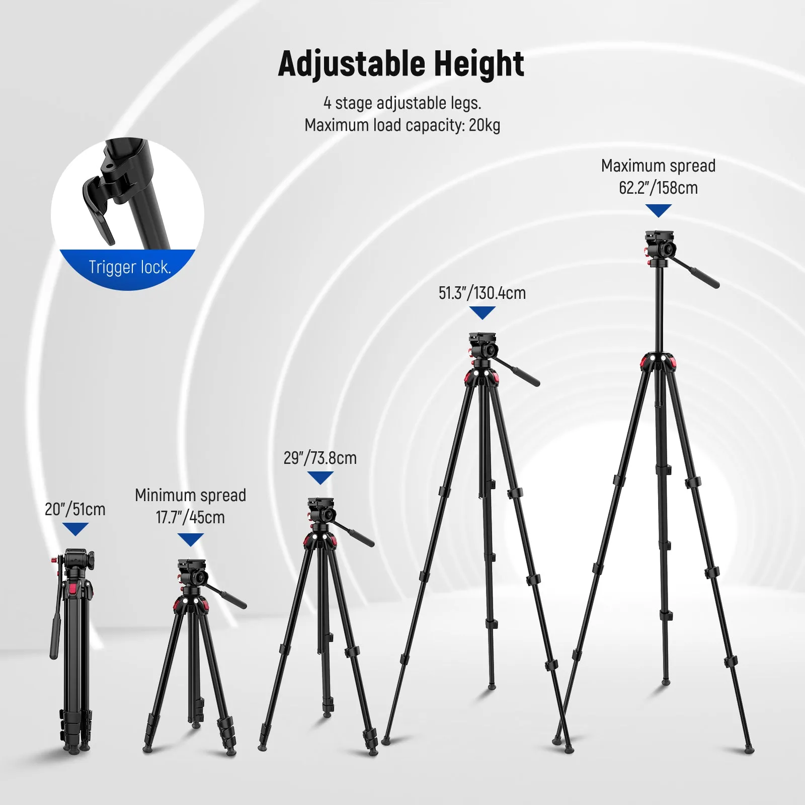 NEEWER TP22 63"/160cm Travel Tripod