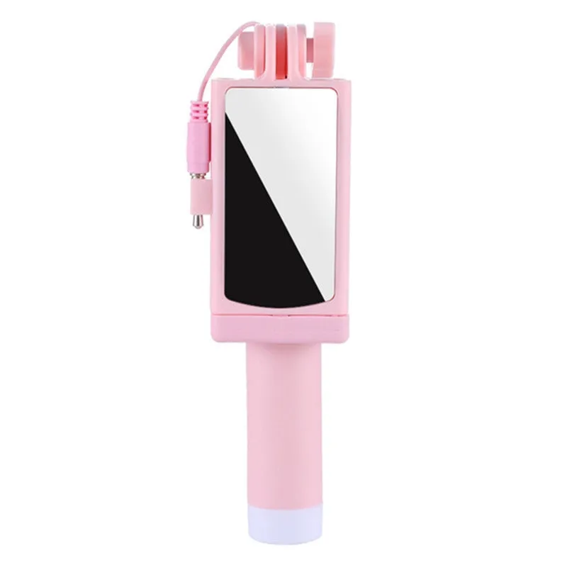 New Bakeey Mini Selfie Stick With Mirror adjustab Phone Holder For iPhone for Xiaomi-Redmi Hot Universal Photography Holders