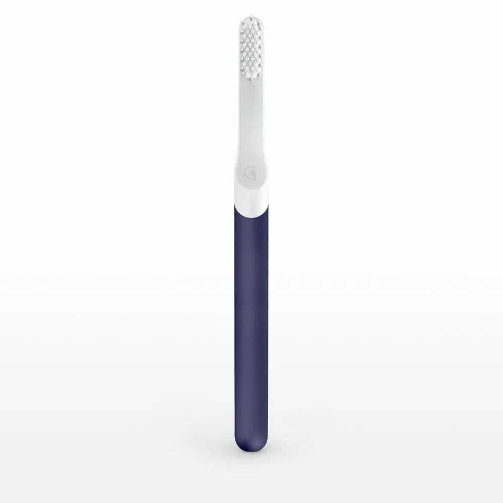 New - quip Rechargeable Sonic Plastic Electric Toothbrush with Timer and Travel Case/Mount - Midnight Blue