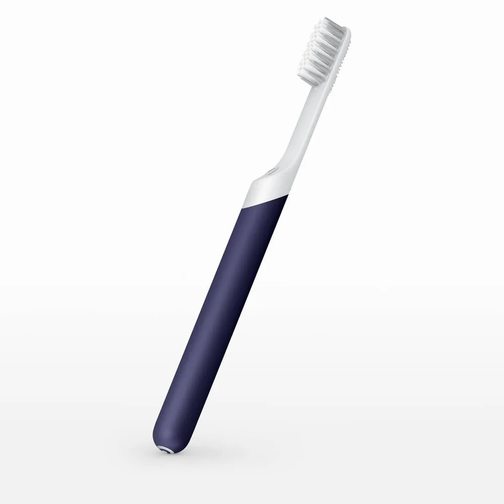 New - quip Rechargeable Sonic Plastic Electric Toothbrush with Timer and Travel Case/Mount - Midnight Blue