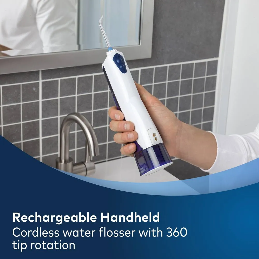 New - Waterpik Rechargeable Cordless Water Flosser - WP-360 - White