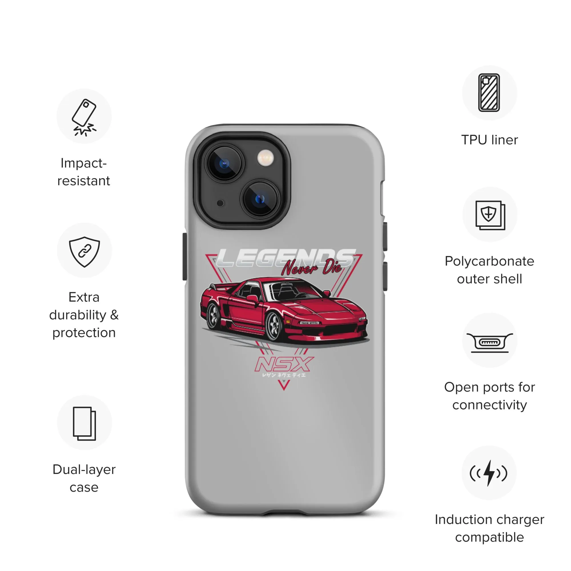 NSX Legends Never Die Car Culture iPhone Case