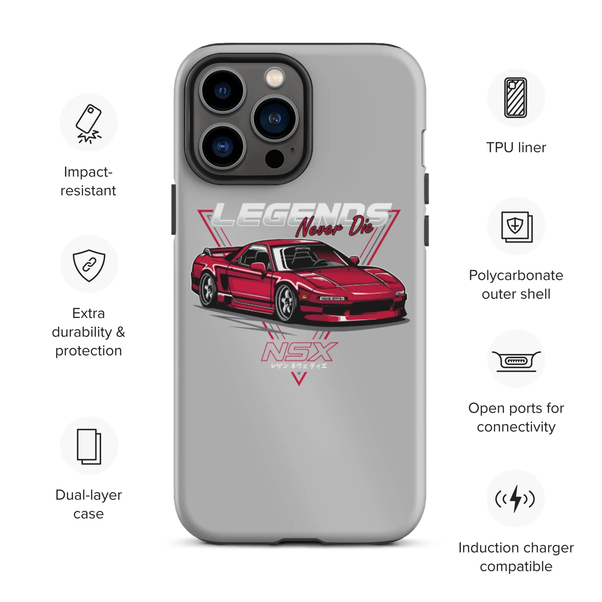 NSX Legends Never Die Car Culture iPhone Case