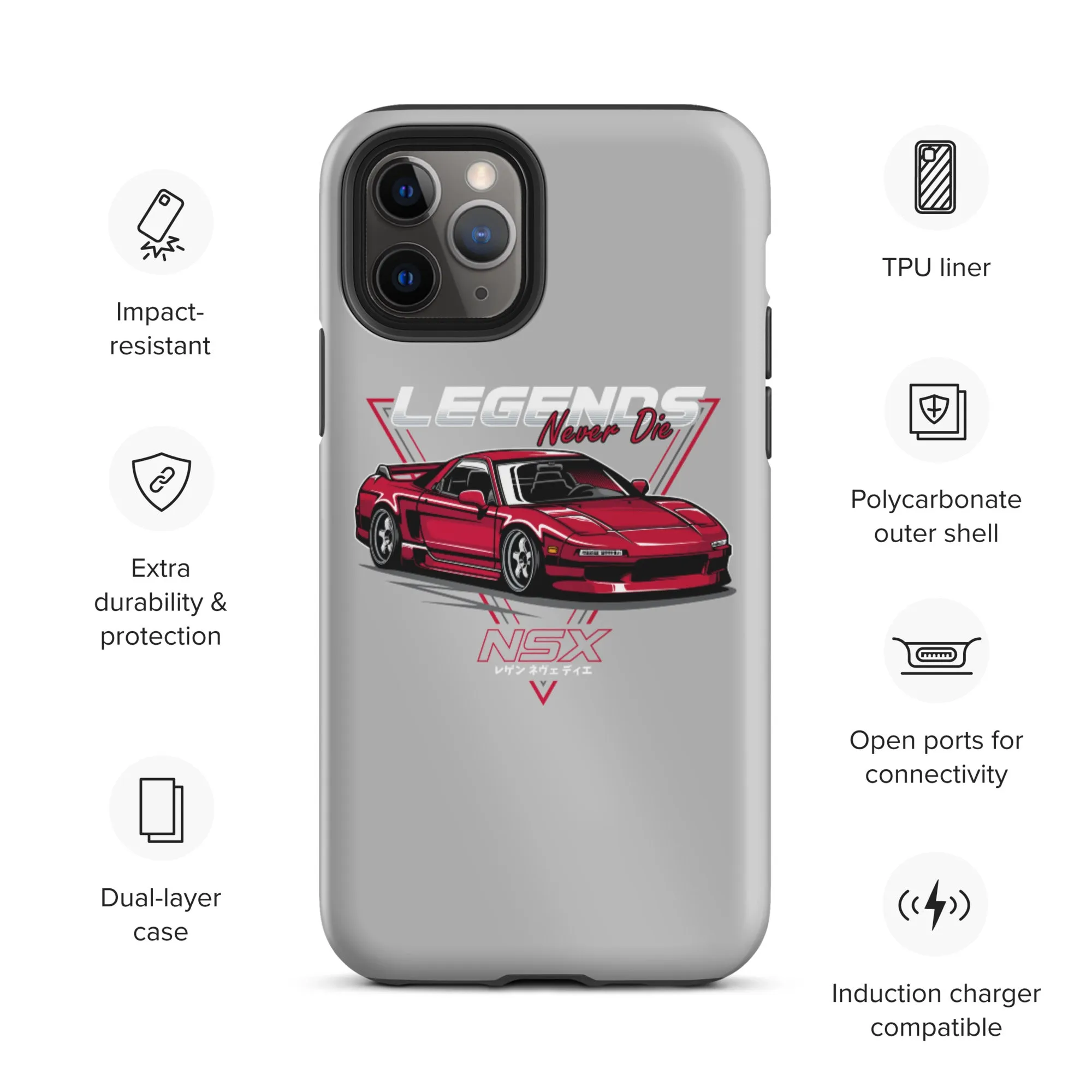 NSX Legends Never Die Car Culture iPhone Case