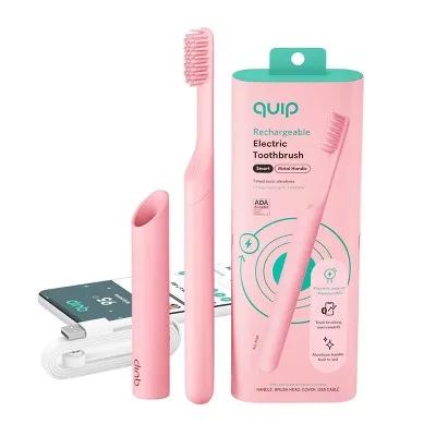 Open Box - quip Smart Recharge Metal Electric Toothbrush - Pink