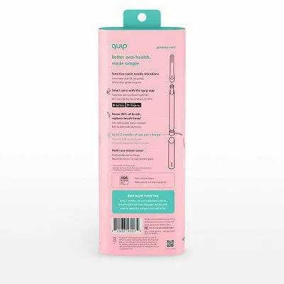 Open Box - quip Smart Recharge Metal Electric Toothbrush - Pink