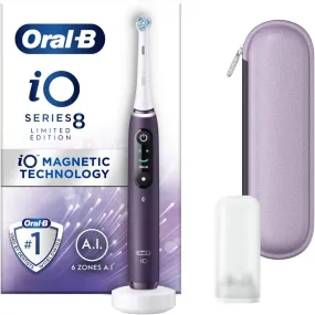 Oral-B iO8 Electric Toothbrush for Adults - App Connected, 6 Modes, Teeth Whitening, Travel Case, 1 Brush Head, 2-Pin UK Plug - Limited Edition Gift for Men/Women