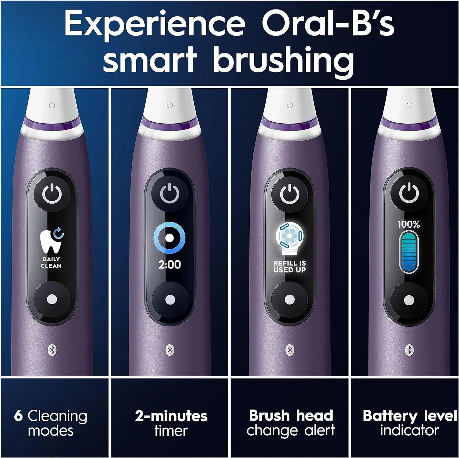 Oral-B iO8 Electric Toothbrush for Adults - App Connected, 6 Modes, Teeth Whitening, Travel Case, 1 Brush Head, 2-Pin UK Plug - Limited Edition Gift for Men/Women