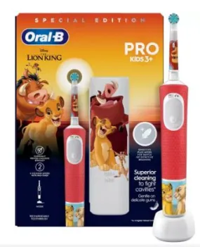 Oral-B Kids Electric Toothbrush - The Lion King, Orange