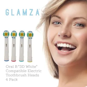 Oral B "3D White" Compatible Electric Toothbrush Heads 4 Pack