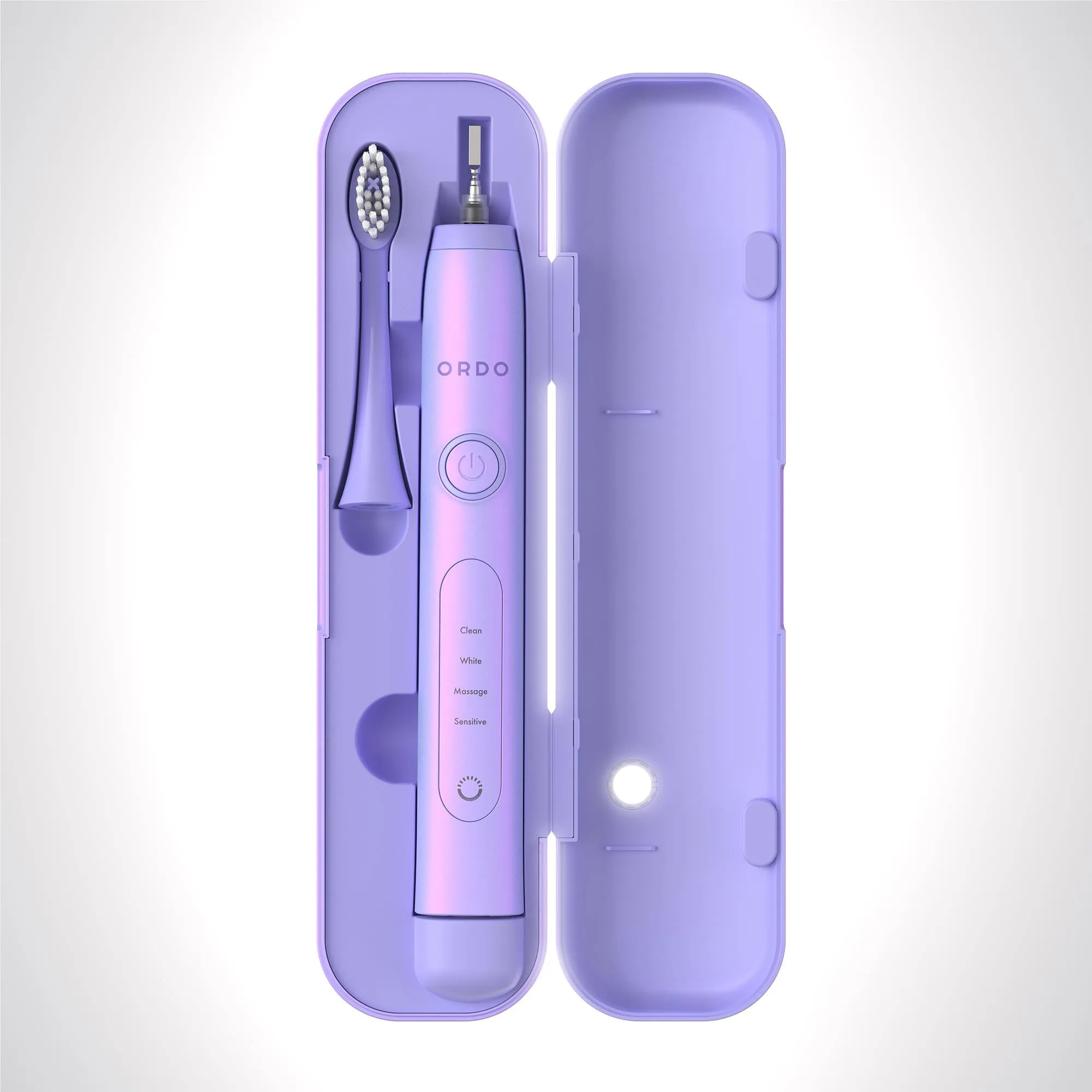 Ordo Sonic  Electric Toothbrush & Charging Travel Case Bundle (Pearl Violet)