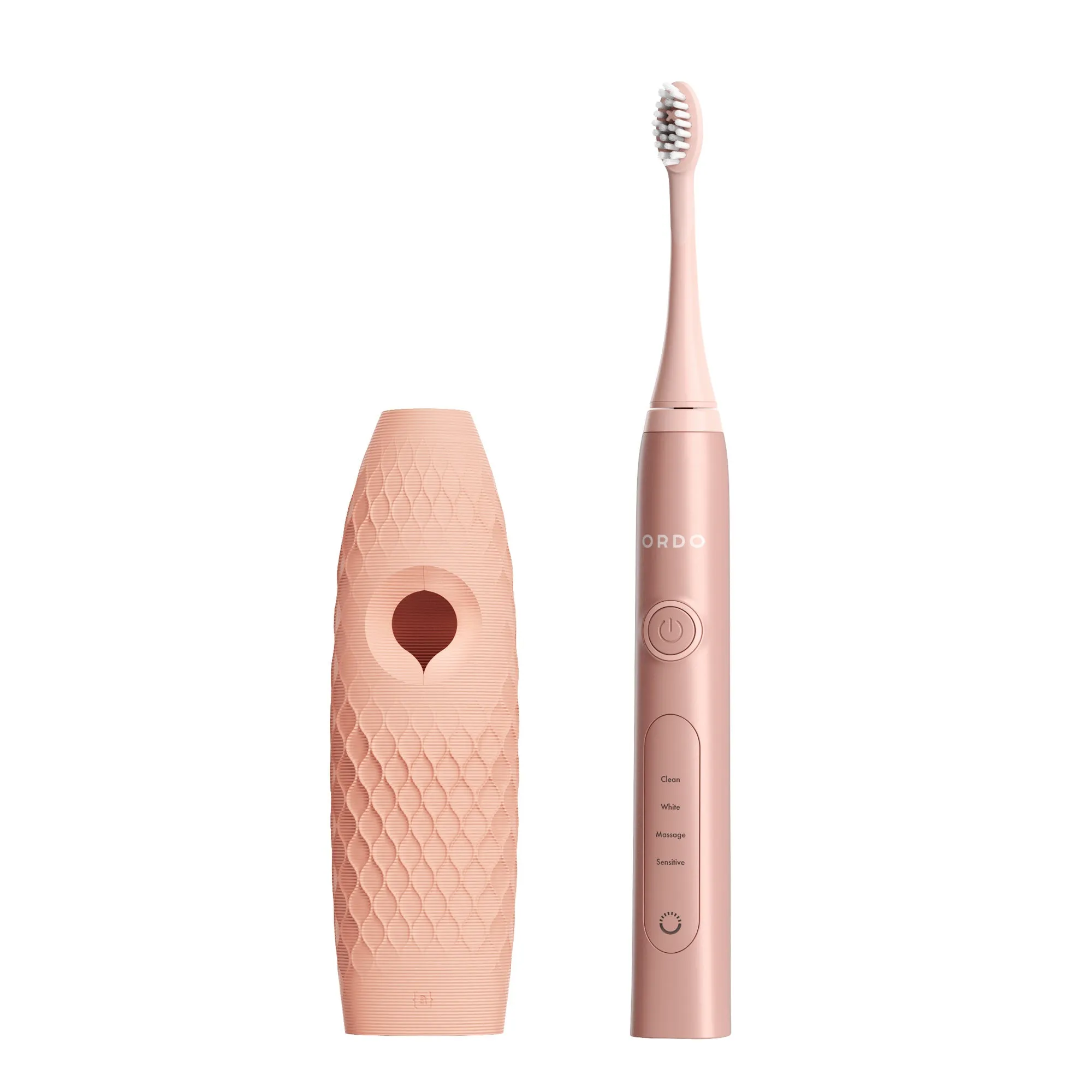 Ordo Sonic  Toothbrush & {access}ories Handle - Apricot Hemispherical Medium Diamond