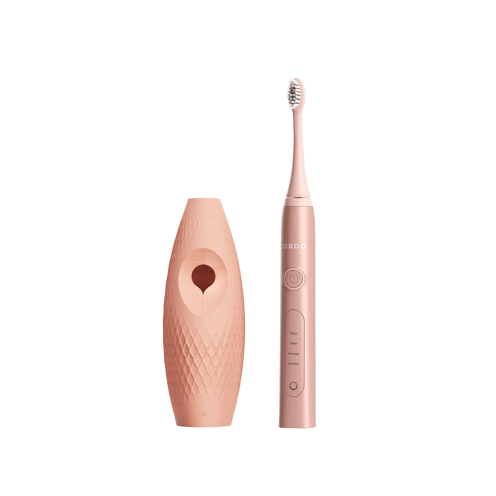 Ordo Sonic  Toothbrush & {access}ories Handle - Apricot Triangular Large Diamond