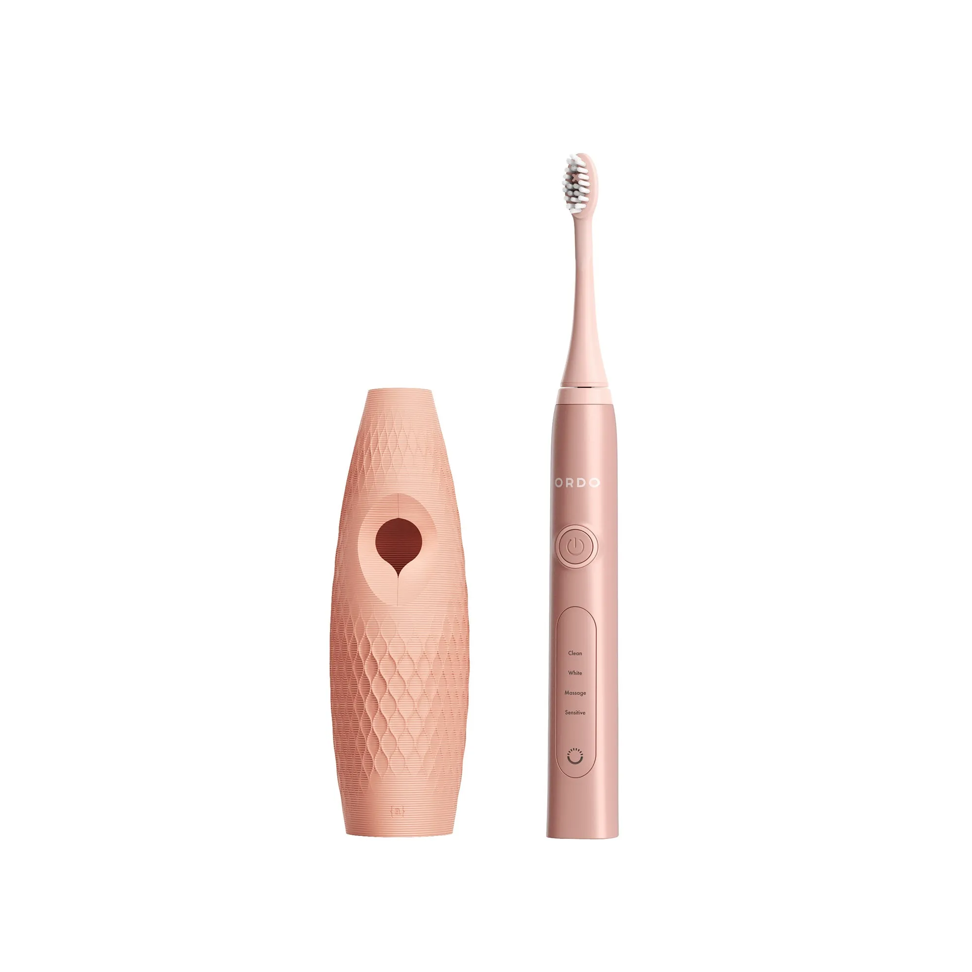 Ordo Sonic  Toothbrush & {access}ories Handle - Apricot Triangular Medium Diamond