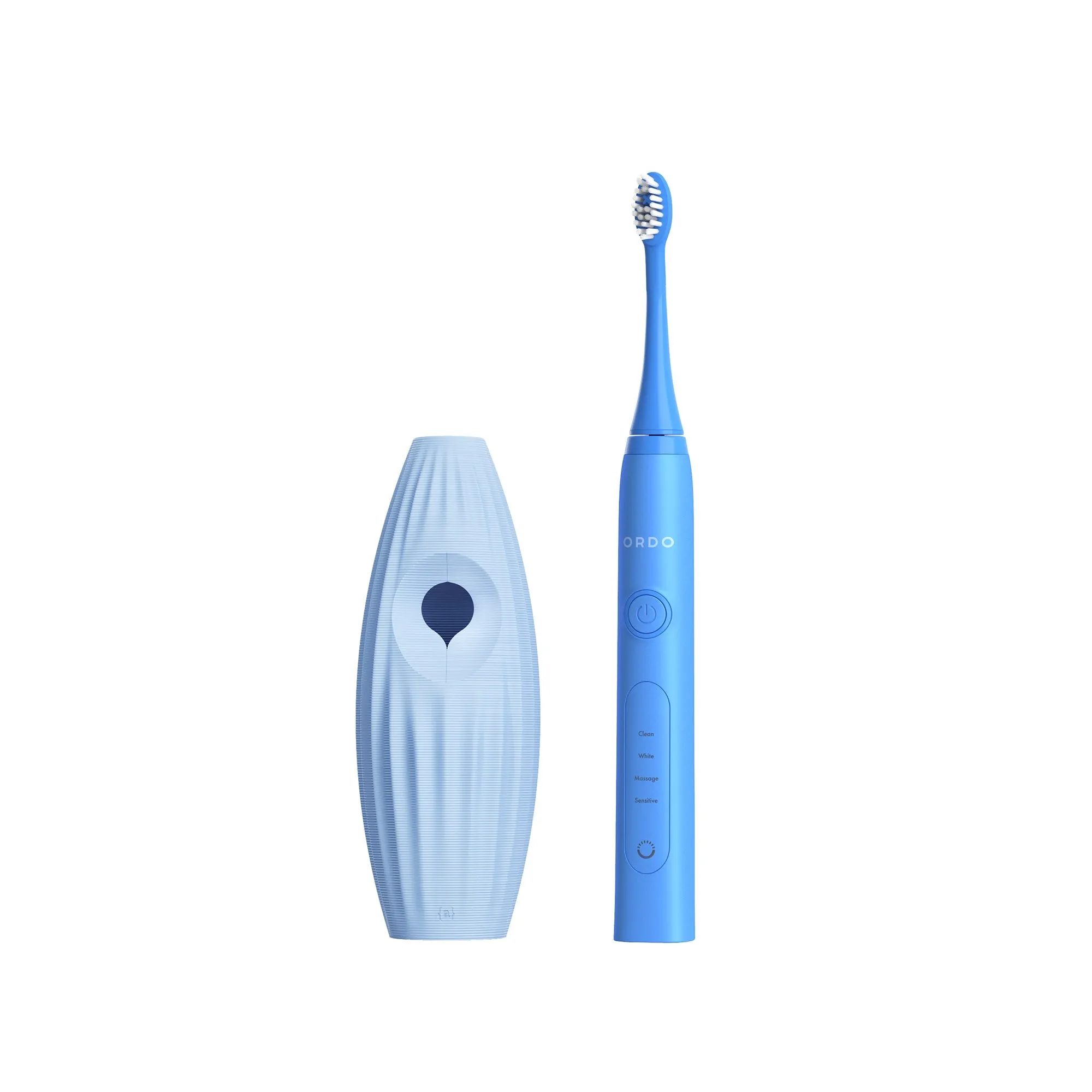 Ordo Sonic  Toothbrush & {access}ories Handle - Soft Blue Curved Large Vertical