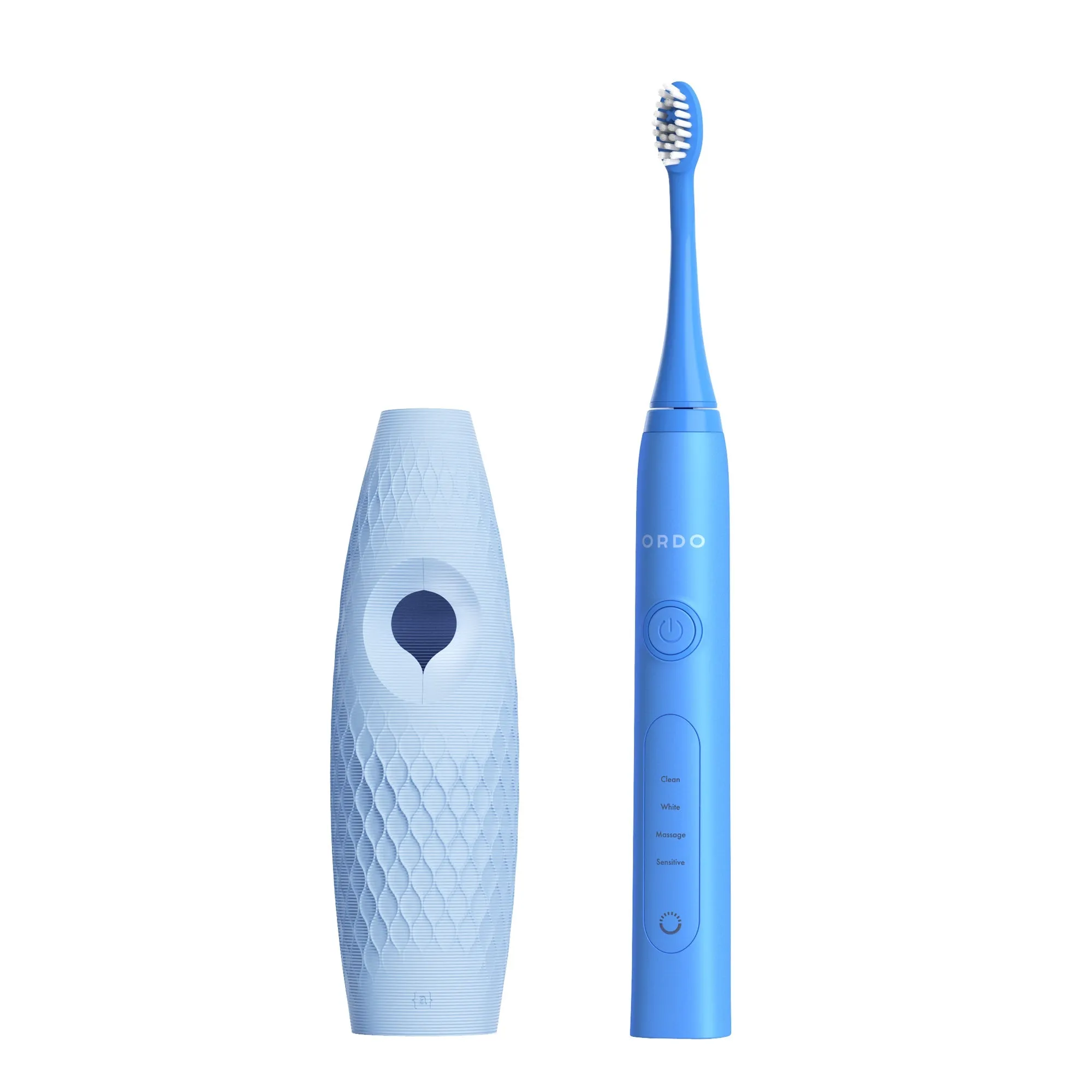 Ordo Sonic  Toothbrush & {access}ories Handle - Soft Blue Curved Medium Diamond