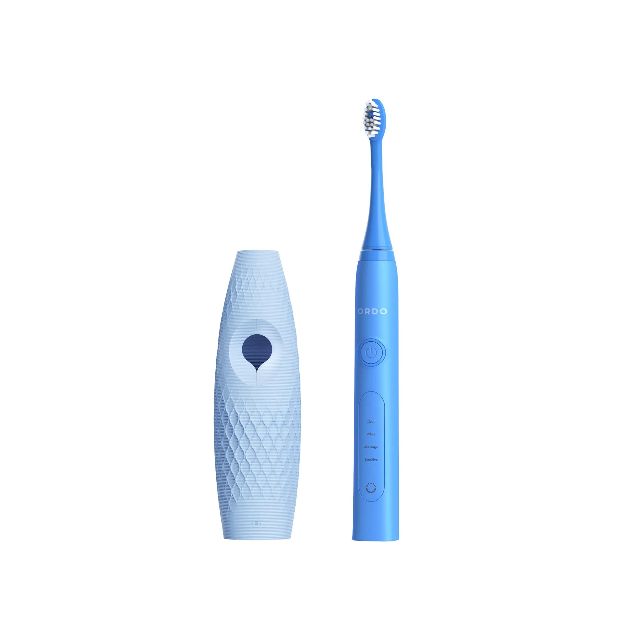 Ordo Sonic  Toothbrush & {access}ories Handle - Soft Blue Curved Medium Diamond