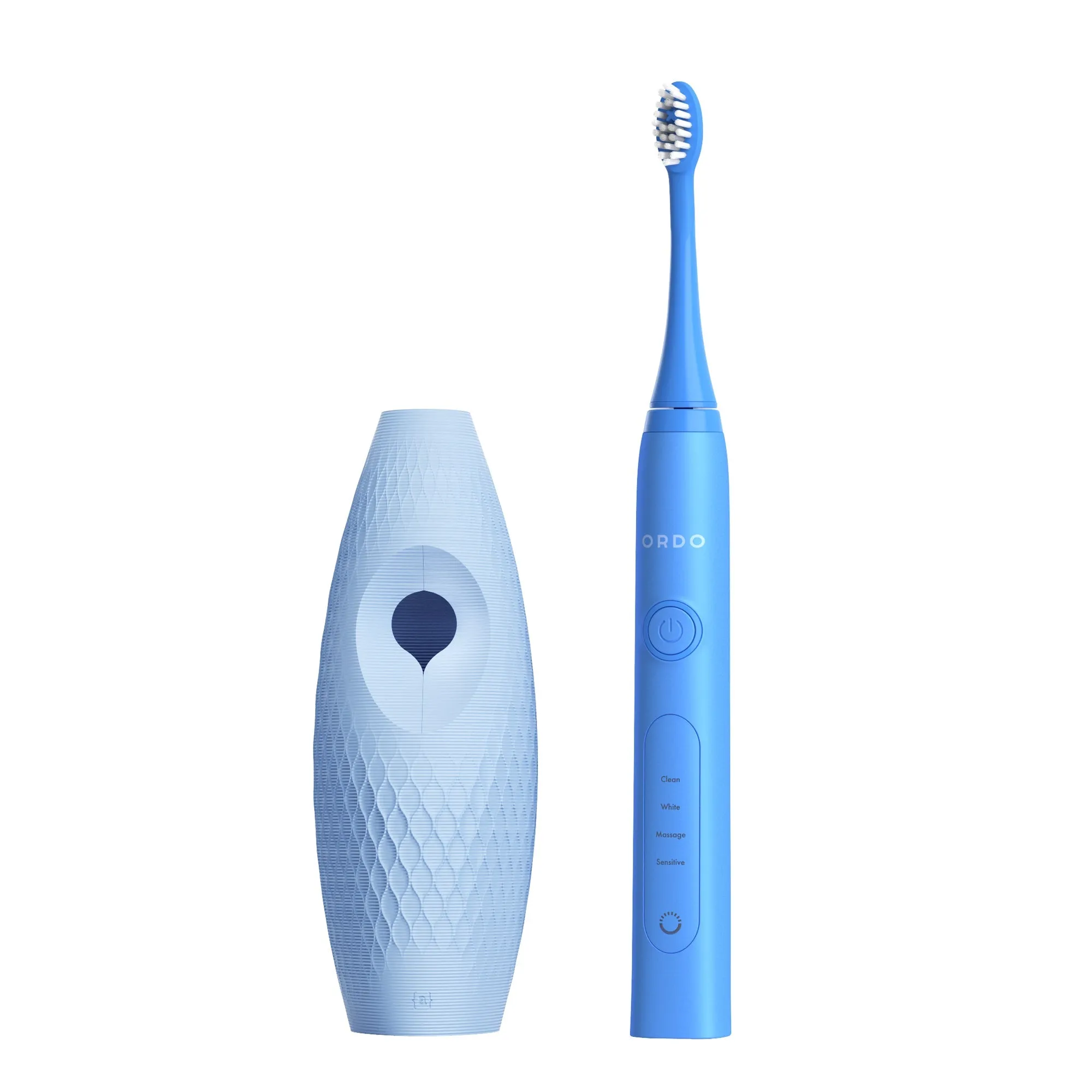 Ordo Sonic  Toothbrush & {access}ories Handle - Soft Blue Triangular Large Diamond