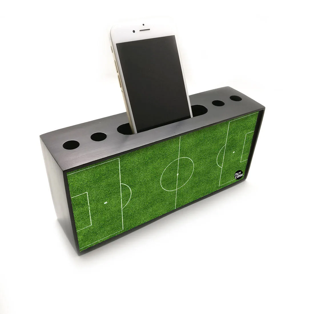 Pen Mobile Stand Holder Desk Organizer - Football Field