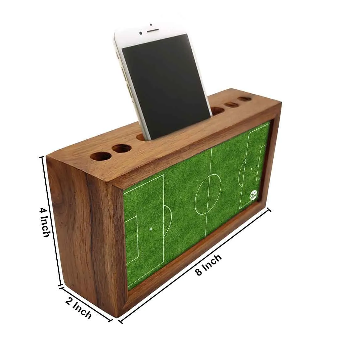 Pen Mobile Stand Holder Desk Organizer - Football Field