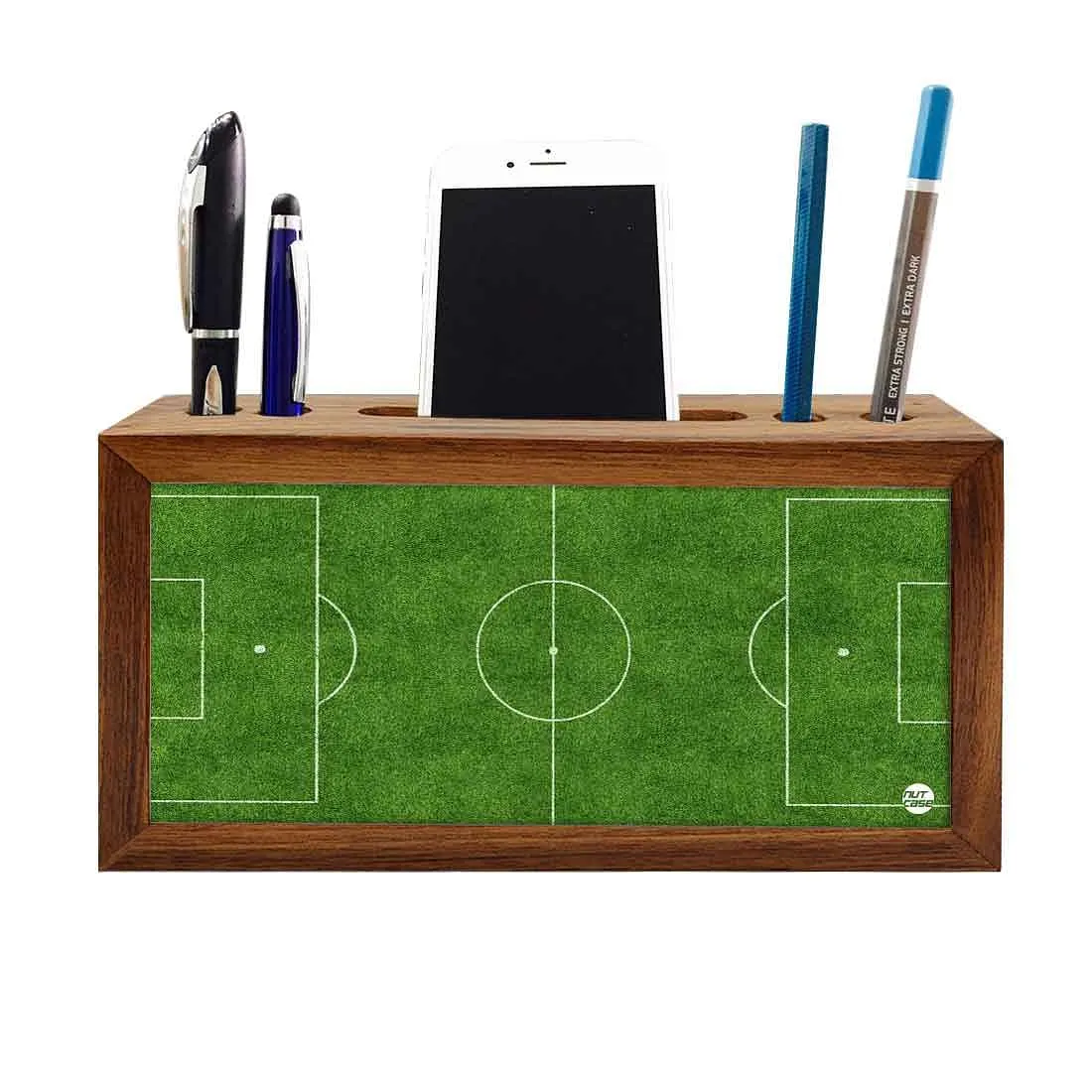 Pen Mobile Stand Holder Desk Organizer - Football Field