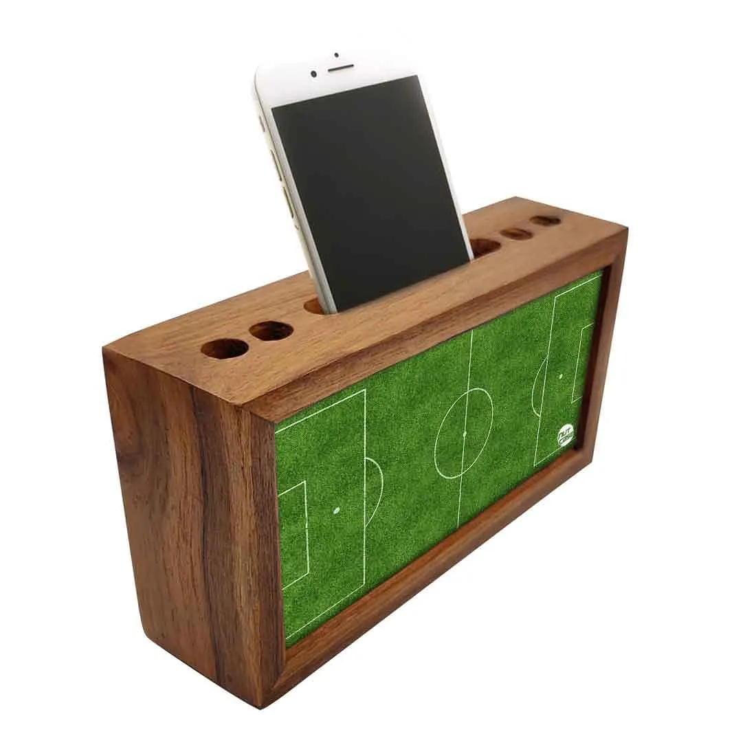 Pen Mobile Stand Holder Desk Organizer - Football Field