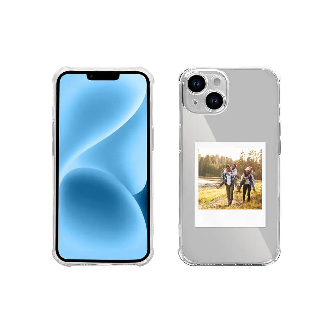 Personalized Back Cover for i Phone 13 with Photo Transparent Case with Camera Protection