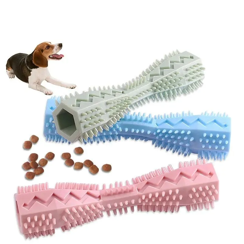 Pet Chew Toy Dog Toothbrush Stick - TPR Material Grinding Teeth Cleaning Stick