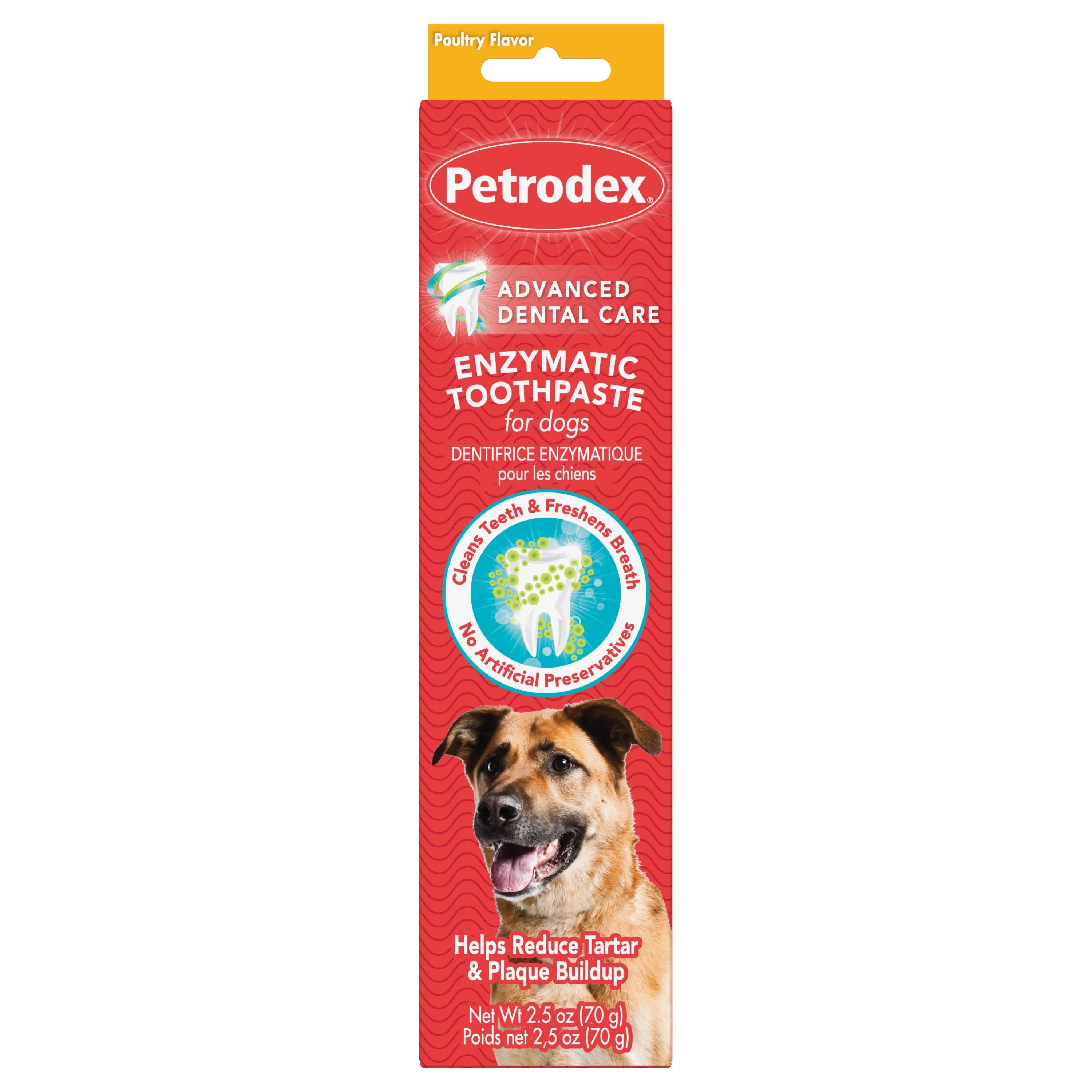 PETRODEX Enzymatic Toothpaste For Dogs, 2.5 oz, Poultry Flavor