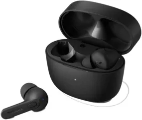 Philips TAT2206BK/00 Bluetooth Earbuds - Splash & Sweat Resistant, 18-Hour Playtime, Built-in Mic, Silicone Tips, Black