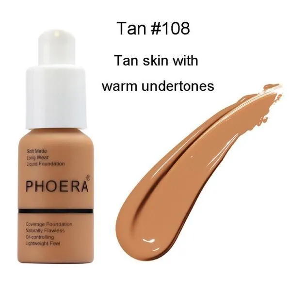 Phoera Foundation Full Coverage Flawless Matte Liquid Foundation