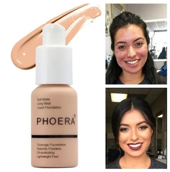 Phoera Foundation Full Coverage Flawless Matte Liquid Foundation