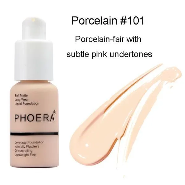 Phoera Foundation Full Coverage Flawless Matte Liquid Foundation