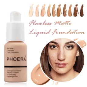 Phoera Foundation Full Coverage Flawless Matte Liquid Foundation