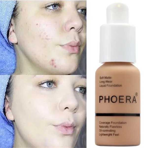 Phoera Foundation Full Coverage Flawless Matte Liquid Foundation