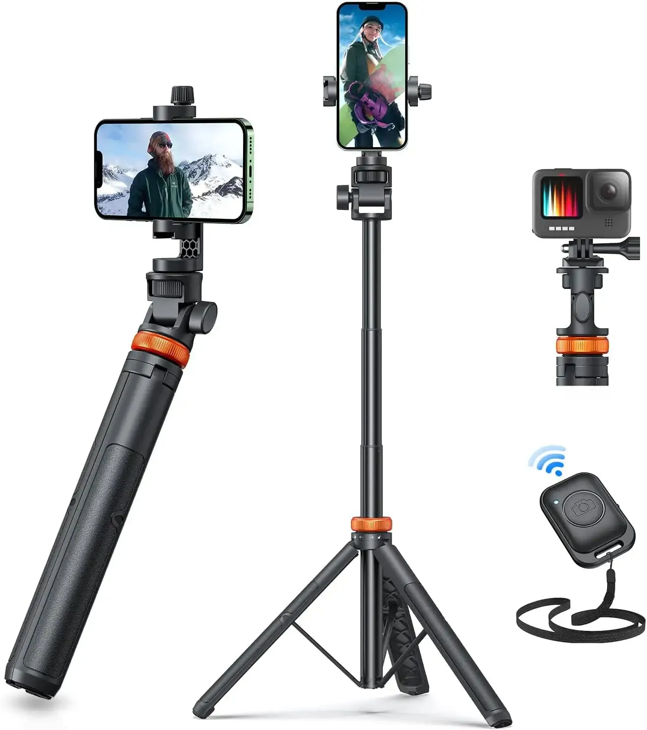 Phone Tripod with Remote for iPhone & Android