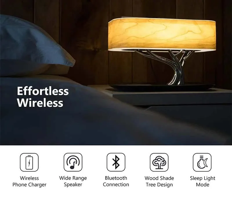 Picasso Lamp with Smart Touch Wireless Bluetooth Speakers and Phone Charging Pad