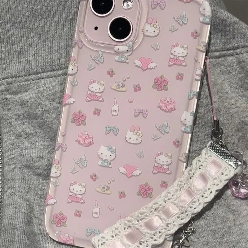 Pink Dancing Kitty Phone Case KI683